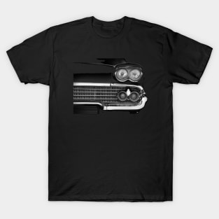 1958 Chevy Belair Detail - Black T-Shirt